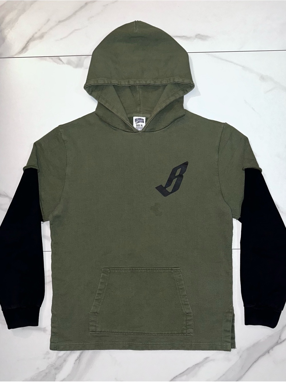 Billionaire Boys Club Layered Hoodie Green Black Size XL